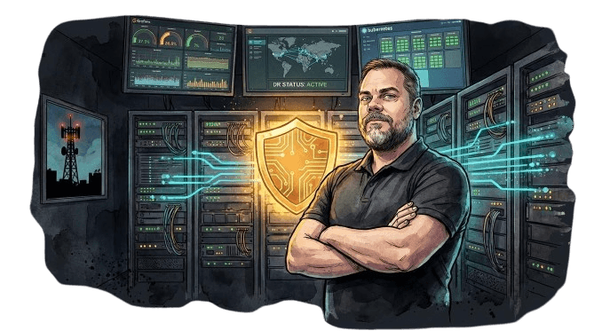 Guy managing disaster recovery infrastructure